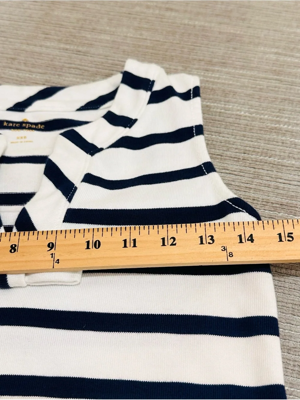 KATE SPADE Womens Tropez Dress Size XXS  Blue White Striped Nautical Beach